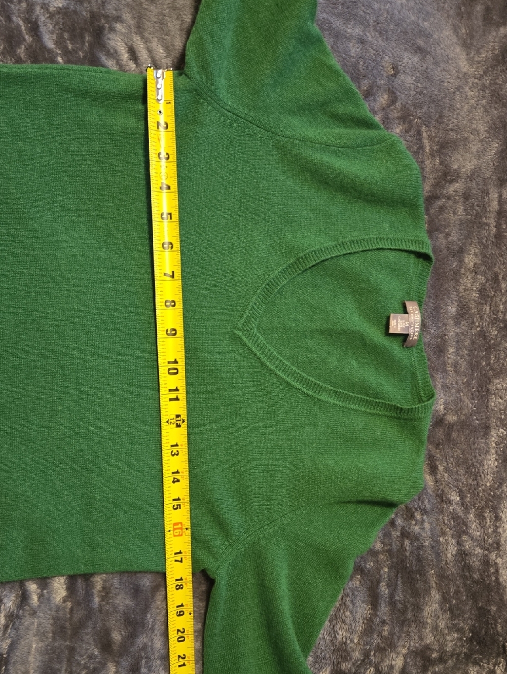 Cashmere Green Sweater 2 Ply Great Condition - Picture 8 of 10
